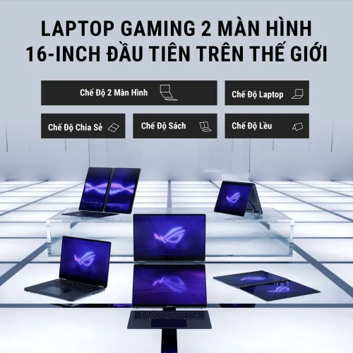 Laptop Asus ROG Zephyrus DUO 16 GX651AX-SR050WS | Core Ultra 9 386H | RTX 5090 | 16-inch 3K cảm ứng | 64GB | 2TB | Windows 11 | Xám